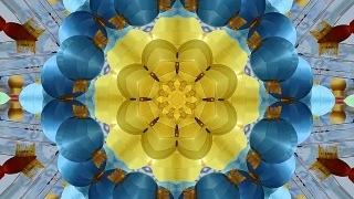 抽象动态几何万花筒花卉图案视频素材模板下载