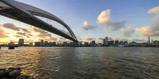 4K时间推移-上海现代大桥(卢浦大桥)