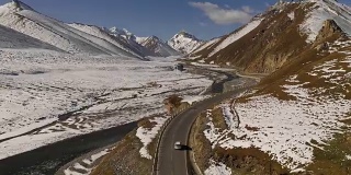 雪山，独库公路，新疆，中国
