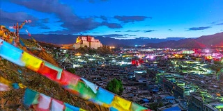 4K延时电影《夜至日出》日喀则寺，日喀则，中国西藏