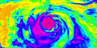 飓风雷达气象卫星鸟瞰图