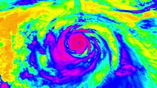 飓风雷达气象卫星鸟瞰图视频素材模板下载