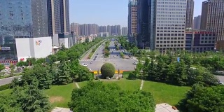 现代建筑与交通航拍/中国西安