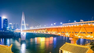 重庆城市建筑景观夜景视频素材模板下载