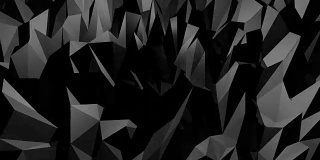 抽象的黑色背景。三角形纹理，低聚