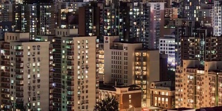 T/L HA TU Beijing Residential Area Cityscape at Night /北京，中国