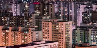T/L HA PAN Beijing Residential Area Cityscape at Night /北京，中国