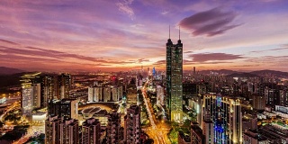 深圳现代建筑外观，时光流逝