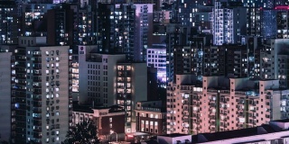 T/L HA PAN Grid Apartment at Night /北京，中国