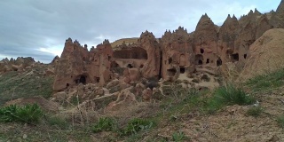 卡帕多西亚，土耳其。泽尔夫古老的洞穴修道院。