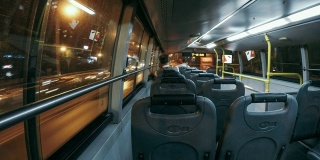 T/L TD Inside View of Bus Moving /北京，中国