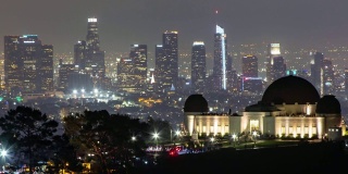 格里菲斯天文台和洛杉矶天际线的夜晚