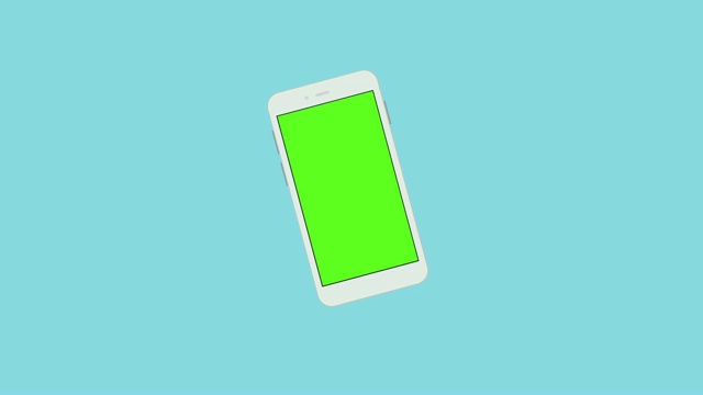 智能手机与绿色屏幕旋转背景
