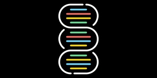 DNA亲子鉴定线图标动画与阿尔法