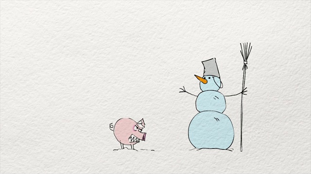 小猪雪人动画