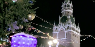 莫斯科克里姆林宫和圣诞节装饰