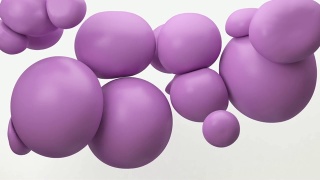 柔软的粉红色气球漂浮在空中。概念:抽象背景、技术、聚会。视频素材模板下载