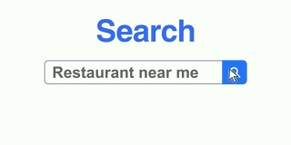 网页浏览器或网页与搜索框输入餐厅附近我的互联网搜索