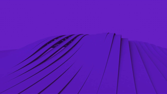 紫色抽象几何表面，最小的图案，随机波动运动背景。无缝循环4K超高清全高清。