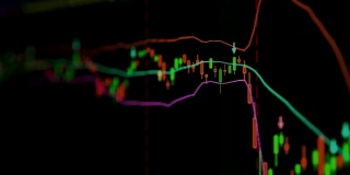 金融业务股票市场图形图表蜡烛棒屏幕监视器