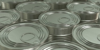 铝。金属罐头食品的3D渲染。