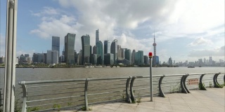 4K时间推移(超推移)上海城市景观和天际线