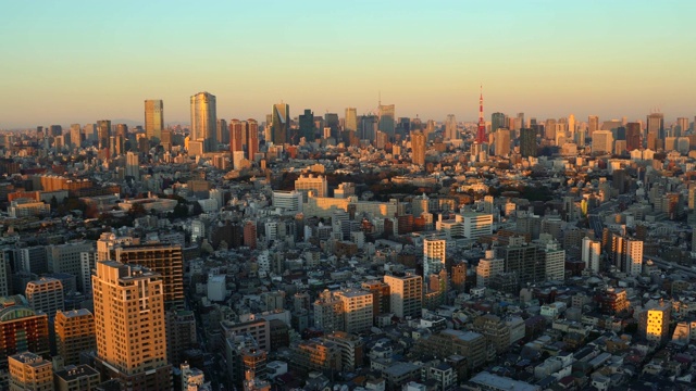 日落时分的东京市景