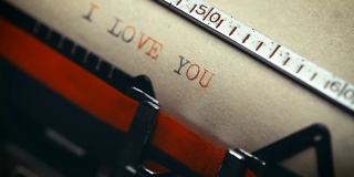 我爱你-用旧打字机打字