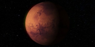 旋转行星火星-中心-介质