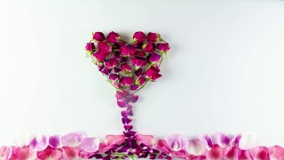 浪漫玫瑰花瓣动画视频素材模板下载