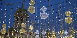 尼古拉斯卡娅街上的圣诞彩灯