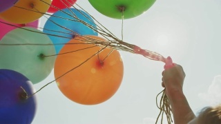 气球在字符串视频素材模板下载