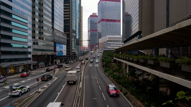 4K延时(4096x2160):香港市区高速公路交通延时。4K交通