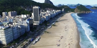 巴西科帕卡巴纳海滩，里约热内卢de Jainero - Copacabana海滩