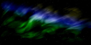 冬季森林的北极光-时间流逝极光(北极光)