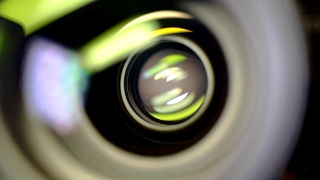 摄影镜头的光圈开闭膜片叶片视频素材模板下载