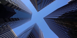 美国曼哈顿下城/纽约市的现代摩天大楼