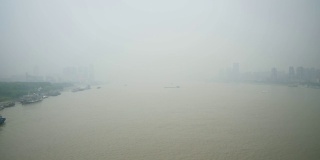 白天时间武汉著名的江桥全景4k中国