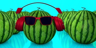 3D动画的花式西瓜。