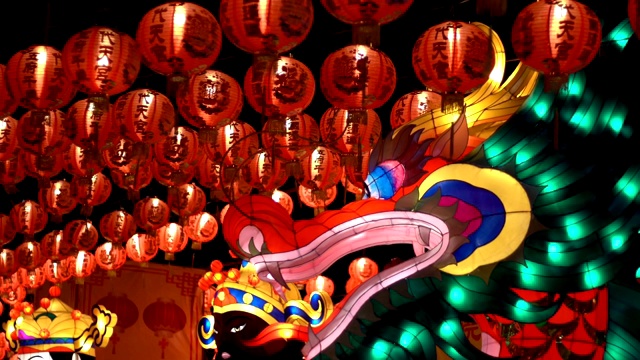 中国传统的龙纸灯笼