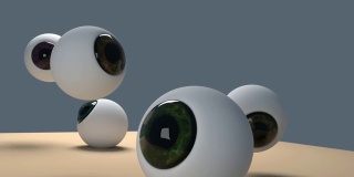 人眼随机运动的3D动画