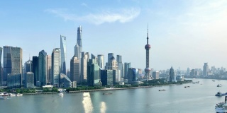 4K: Sunny Day Time Lapse上海城市景观，中国
