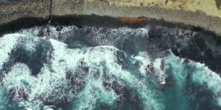风景鸟瞰法罗群岛的海边