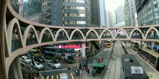 在香港铜锣湾一带行走或走动