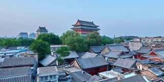 4K:日落到夜晚的北京老城，中国
