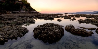 珊瑚礁在晚间海岸潮现象中的延时