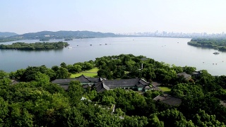 西湖景观。杭州。中国视频素材模板下载