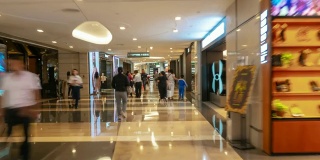 深圳城市著名购物中心室内步行全景4k时间推移中国
