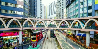 香港铜锣湾地区的交通情况