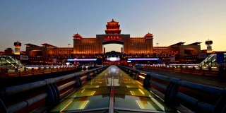 中国北京西站夜景